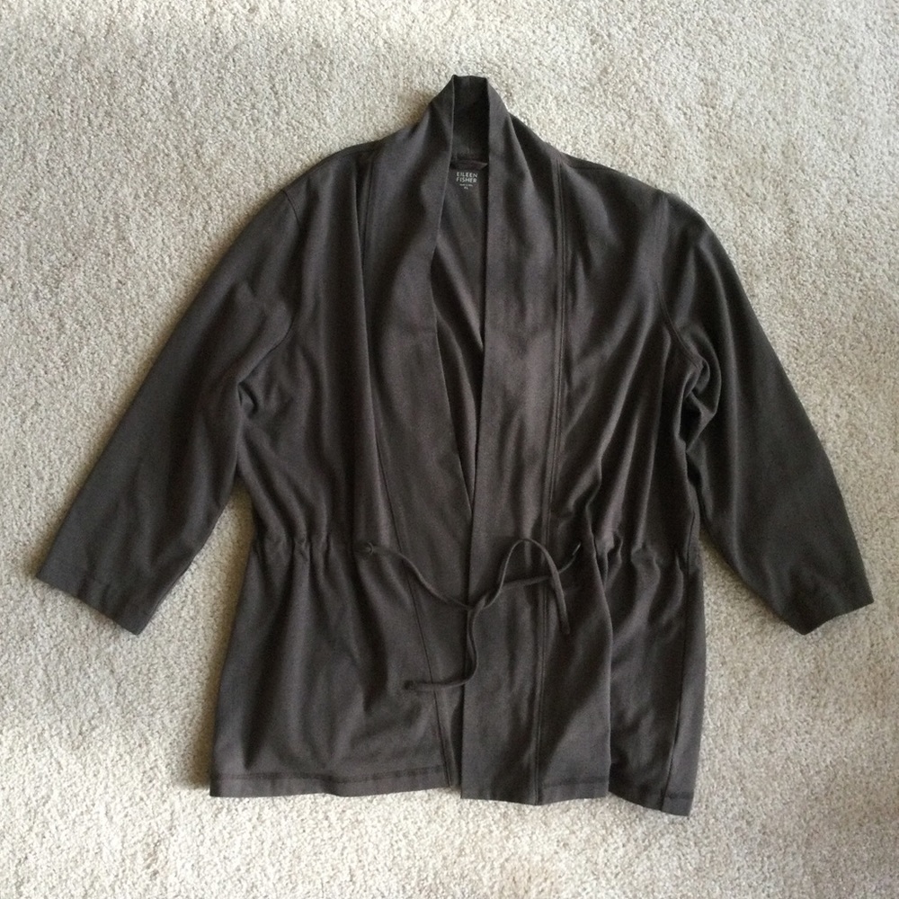 Eileen Fisher Drawstring Knit Cardigan jacket